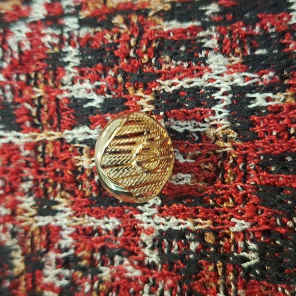 Ming Wang Red and Black Plaid Cardigan Jacket Size M - Picture 5 of 12